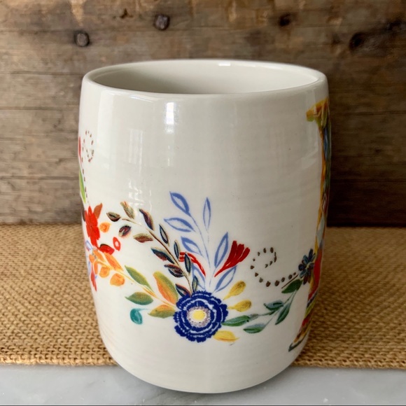 Anthropologie•NWOT/RETIRED•Starla Halfmann•Floral Letter/Initial D Mug•14 fl oz - Picture 3 of 8
